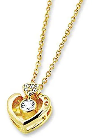 Amanto Ketting Gelina G - 316L Staal PVD - Hartje - 9x11mm - 50cm