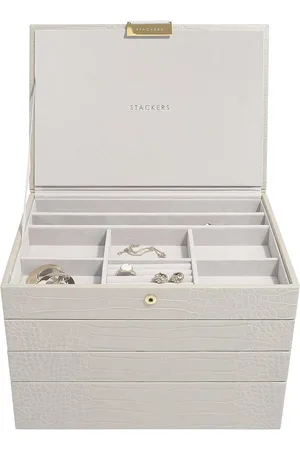 Merkloos Medium Sieradendoos met 4 Lagen - Organiseer je Sieraden in Stijl