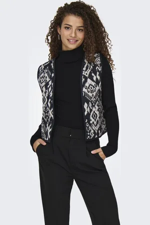 JDY Jacqueline de Yong Gilet tiger Waistcoat Wvn 15345001 Phantom Dames