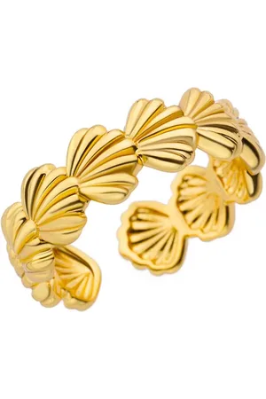 Fashion Favorite Ring - Schelp Goudkleurig | Verstelbaar | Stainless Steel |