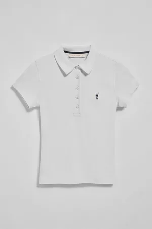 Polo Club® Witte polo "Pereira" met vijf knopen en geborduurd Rigby Go-logo