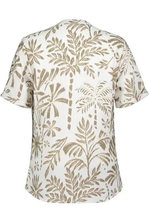 DIDI Dames Blouse Moana Offwhite Palmer print maat 36
