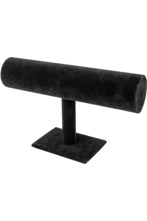 Merkloos Armbanden- en Horlogehouder 235 cm x 7 cm x 135 cm - Zwart Fluweel-Look - Sieradenorganizer met Standaard