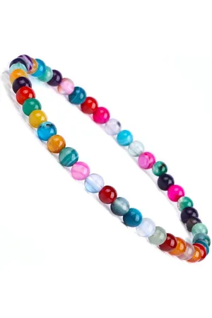 Bixorp Gems Regenboog Botswana Agaat Edelsteen Armband 4mm - Edelstenen Kralenarmband - Spiritueel Cadeau - 20cm