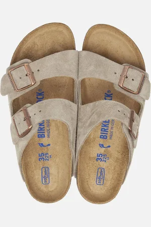 Birkenstock Arizona SFB VL Narrow Dames Slippers - Taupe