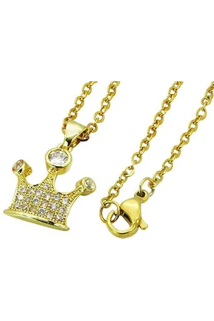 Amanto Ketting Diese G - 316L Staal - Kroon - 16x15mm - 45cm