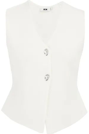 WE Fashion Dames Gilet van kasjmiermix
