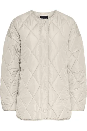 Pieces® Jas Pcstella Quilted Jacket Noos Bc 17146371 Silver Gray Dames