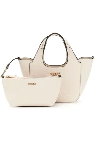 Guess Handtas Schoudertas Calista 2 in 1 Mini Tote Crème