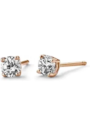 New Bling 921182093 - Zilveren oorstekers - zirkonia rond 8 mm - rosékleurig