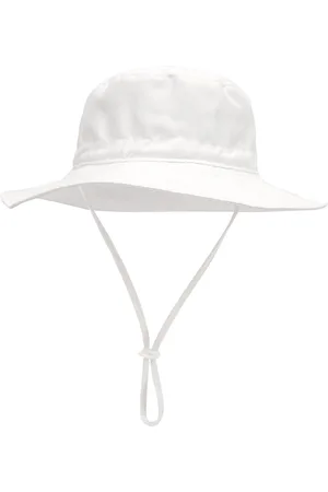 Merkloos 1 stuk baby zonnehoed en zonnebril, UV-bescherming UPF 50+ en brede rand vissershoed voor kinderen, zonbeschermende zomer emmerhoed met verstelbare kinband, strandhoed voor meisjes en jongens（XS：44-46cm）