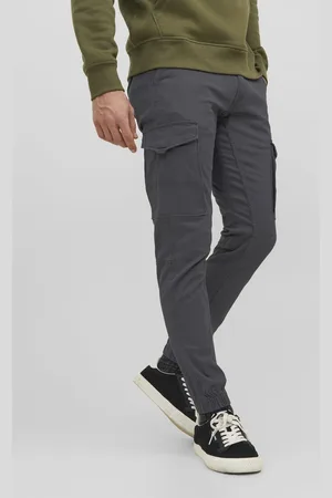 JACK & JONES Paul Lake Cargo loose fit - heren cargo broek - donkergrijs