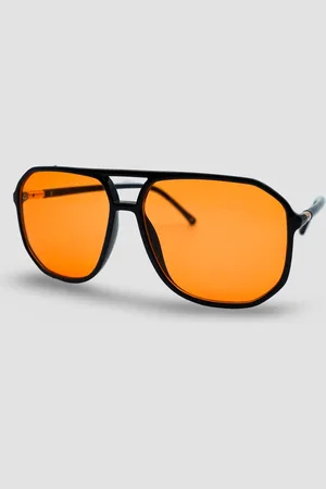 Merkloos Montuurtjevoorjou - Perfetto Orange - Zonnebril - Heren - Dames - Festival Bril - Oranje