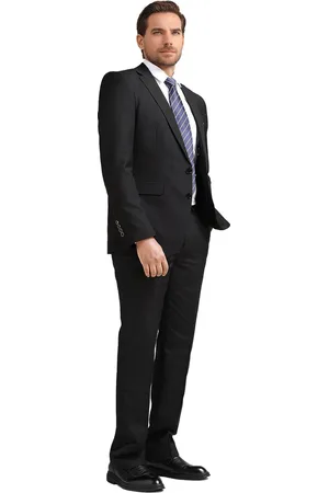 Allthemen Heren 2-Piece Slim Fit Pak - Tweeknoops zakelijk Pak - 3XL