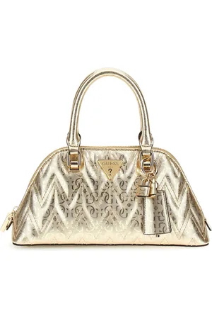 Guess Schoudertas Handtas Adelard Dome Satchel Goudkleurig