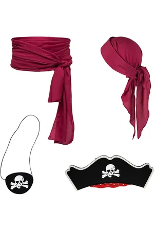 Merkloos Piratenaccessoires voor Vrouwen - Bandana, Riem, Blinddoek, Hoed, Sjaal
