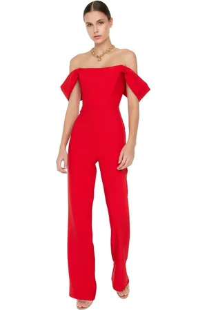 Trendyol Zwart Gevoerde Geweven Jumpsuit Tprss22Tu0070