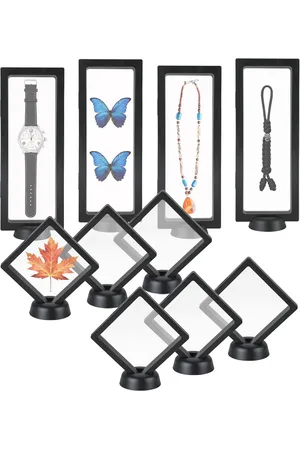 Merkloos 3D Zwevende Display Houder voor Sieraden en Verzamelobjecten - Transparante Displaydozen en Basis