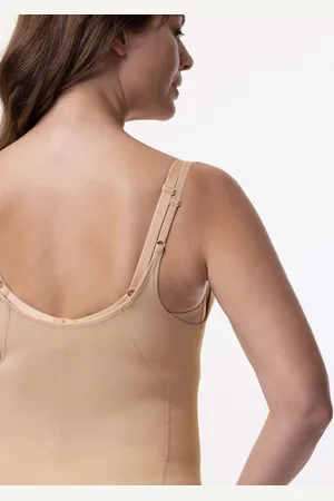 Dorina Corrigerend hemd dames - Medium control - Shapewear onderhemd zonder bh - Buik Corrigerend - en Beige - M