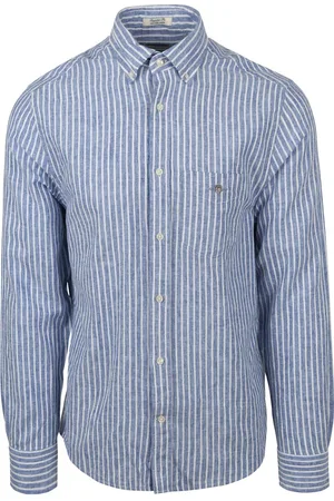 GANT Casual Overhemd Streep Linnen