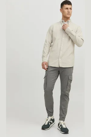 JACK & JONES Paul Lake Cargo loose fit - heren cargo broek - saliegroen