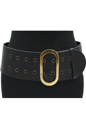 A-zone Dames tailleriem - dames riem - 10 cm breed - - Echt Glad Leer - Taille: 85cm - Totale lengte riem: 100cm