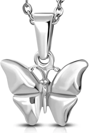 Amanto Ketting Bonne - 316L Staal - Vlinder - 15x17mm - 45cm