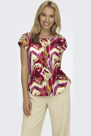 ONLY ONLVIC S/S AOP TOP NOOS WVN - Dames - Blouses