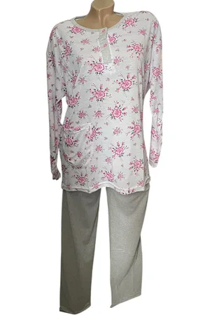 Merkloos Dames katoenen pyjama 2804 L roze