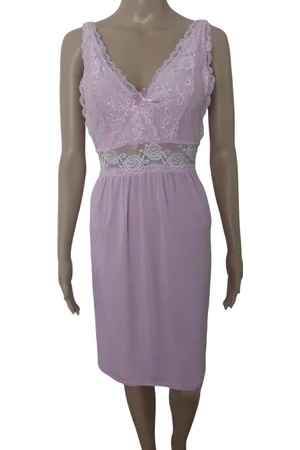 Merkloos Dames - Nachtmode - Slipdress - Kleur