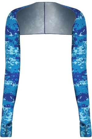 Merkloos 1 st. Dames verkoelende sjaal mouw mouw met vingergat, comfortabel en ademend, anti-UV, dames zonbeschermende koeler omslagdoek