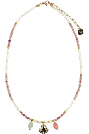 Manfield Dames - Gekleurde parelketting met schelpjes