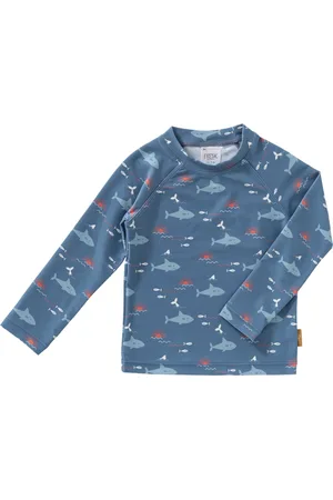 Fresk UV Top Longsleeve - 110/116 - Zwemkleding - Quick Dry Longsleeve - UV-bescherming UPF 50 - Lange Mouw - Zwemshirt voor Jongens - Blauw