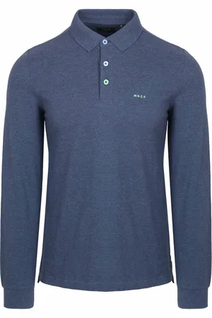 NZA NZA Longsleeve Polo Marshall Dusk Donkerblauw (navy)