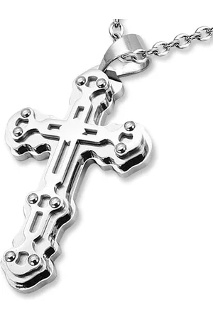 Amanto Ketting Dai - 316L Staal - Kruis - 38x59mm - 60cm