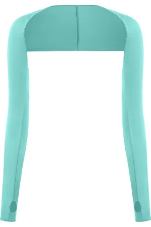 Merkloos 1 st. Dames verkoelende sjaal mouw mouw met vingergat, comfortabel en ademend, anti-UV, dames zonbeschermende koeler omslagdoek