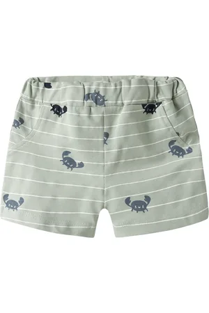 NAME IT Baby jongens short VROELS Aqua Gray Crabs Regular Fit