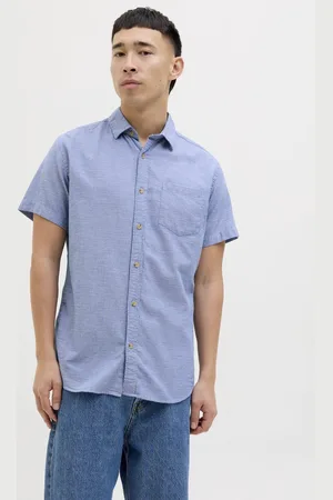 JACK & JONES Overhemd Jjabel Shirt Ss 12268993 Ensign Blue Mannen