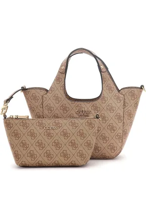 Guess Handtas Schoudertas Calista 2 in 1 Mini Tote Lichtbruin