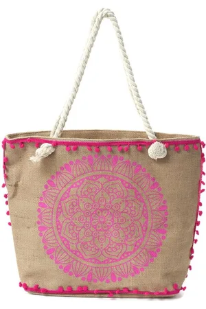 Merkloos Strandtas - boodschappentas - tas - - Boho Mandala Beach Bag met Rits – Ibiza Style