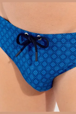 Hom Hendaye Swim mini briefs - Blue print - mannen - S