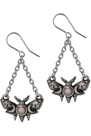 Alchemy Lunar Moth Oorbellen - Zilverkleurig