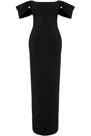 Trendyol Zwarte Carmen Kraag Geweven Elegante Avond- En Nachtjurk Tprss25Ae00008