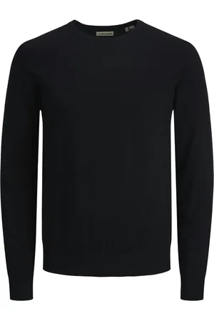 JACK & JONES Emil knit crew neck slim fit - heren pullover viscosemengsel met O-hals