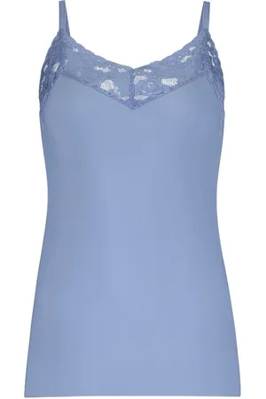 Ten Cate Secrets Spaghetti Top Lace Lavender Blue - maat L