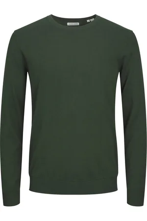 JACK & JONES Emil knit crew neck slim fit - heren pullover viscosemengsel met O-hals