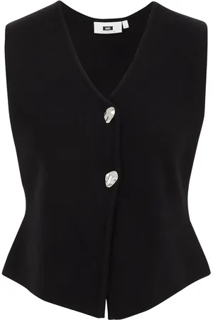 WE Fashion Dames Gilet van kasjmiermix