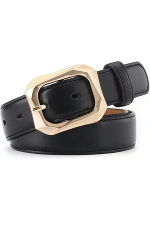 Fashion Favorite Big Gold Buckle Riem - | Riemmaat 95 cm | Kunstleer / Staal |