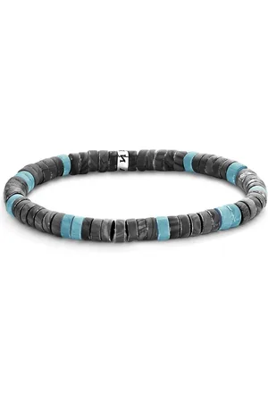 Frank 1967 Natuurstenen armband - stretch - / licht blauw