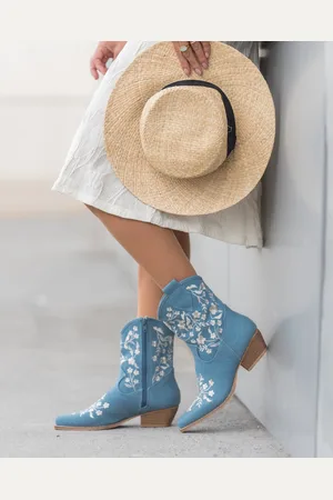 Buonarotti Dames Cowboylaarzen Kort - - Stof